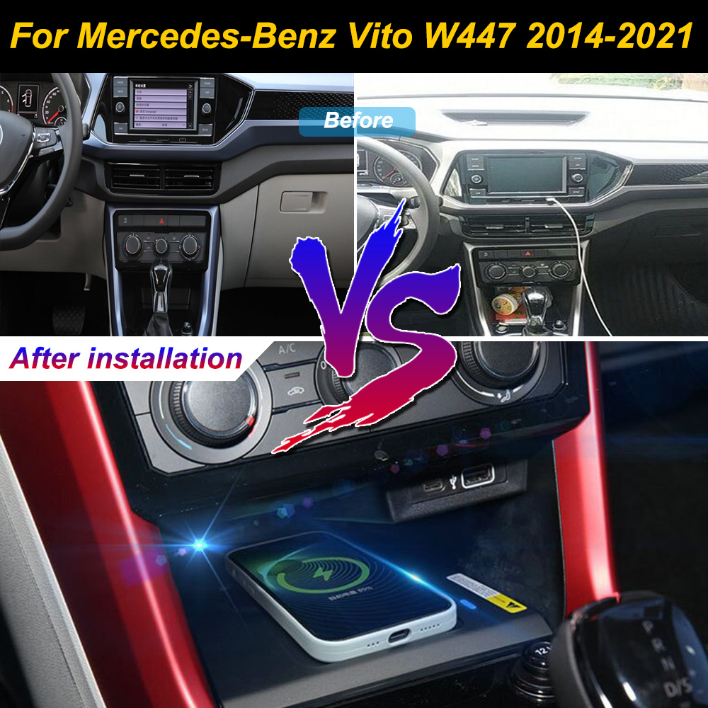 Wireless Car Charger Mount Fast Charging - Volkswagen T-CROSS Tacqua 2019-2022 için araba