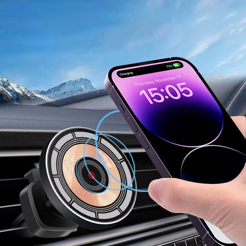 iPhone için, MagSafe uyumlu, ş - Wireless Car Charger Mount Fast Charging incelemesi ve fiyatı