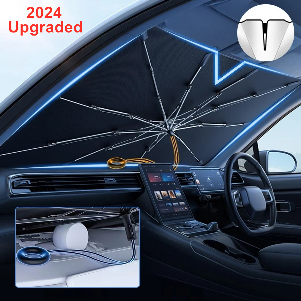Yeni yükseltilmiş araç ön camı - Car Sunshade Windshield Umbrella Foldable incelemesi ve fiyatı