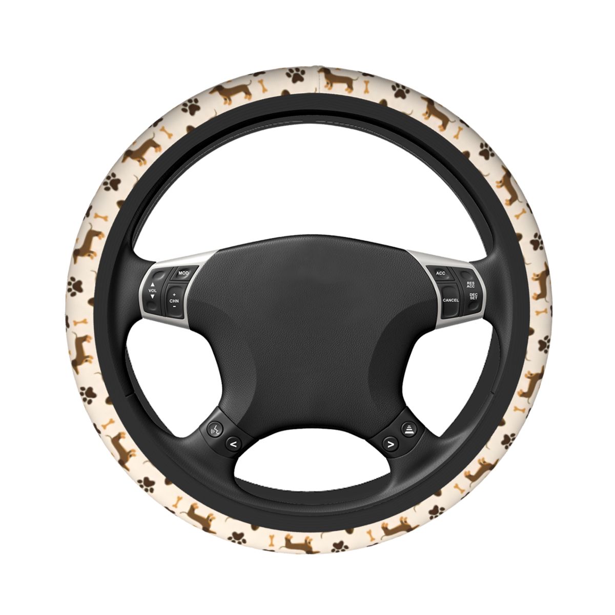 Sevimli Dachshund Araba direks - Car Steering Wheel Cover Anti Slip Breathable incelemesi ve fiyatı